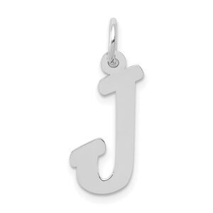 14k White Gold, Madison Collection, Medium Script Initial J Pendant